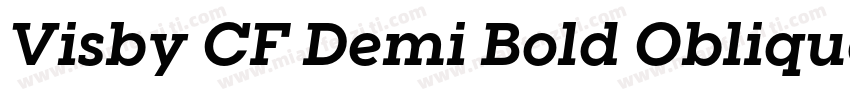 Visby CF Demi Bold Oblique字体转换